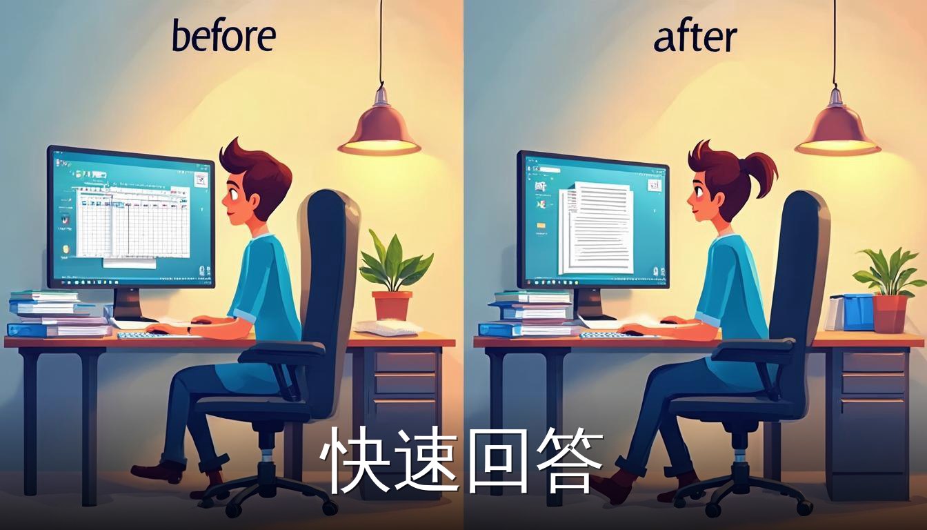 教程办公技巧的电脑桌面场景，展示Excel和Word软件