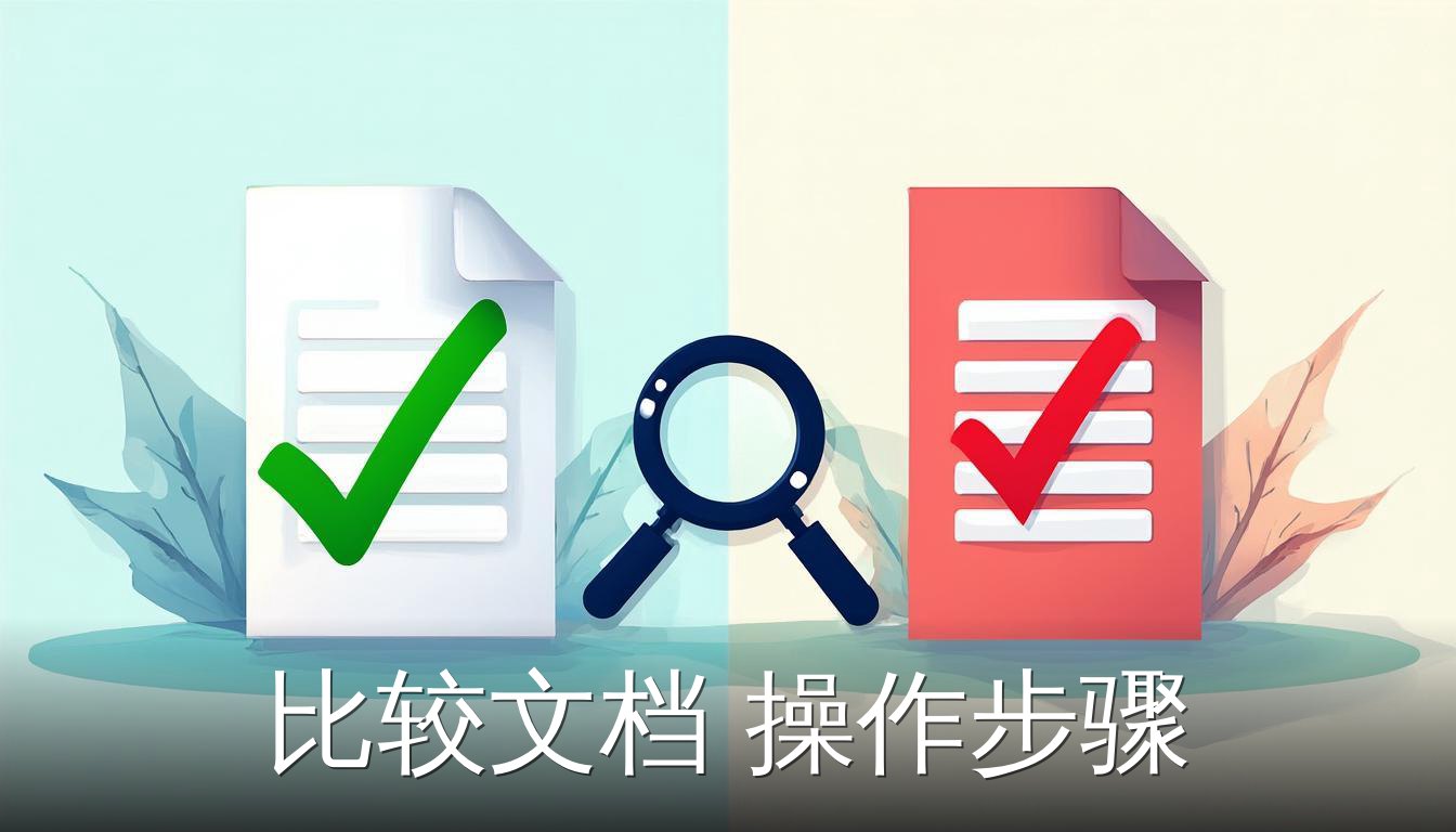 比较文档操作步骤：Word中比较原文档与修订文档的功能示意