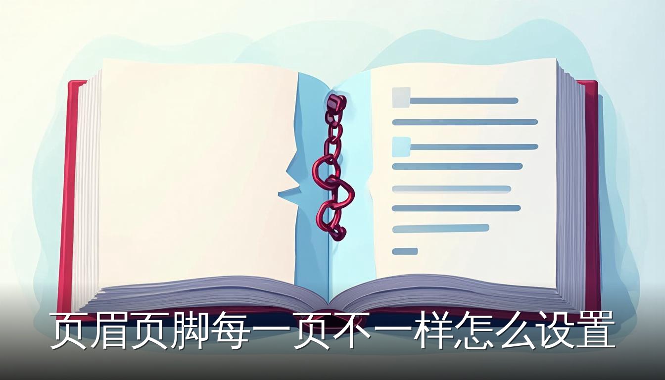 页眉页脚每一页不一样怎么设置 分节符控制 扁平插画